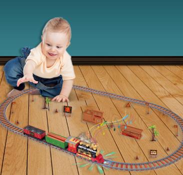 Großhandel B2B Patchwork-Eisenbahnspielzeug Set